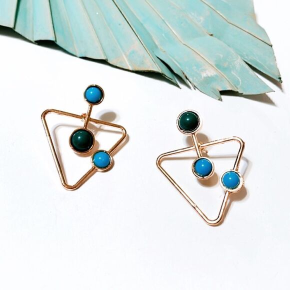 Geo earrings S101 - Picture 2 of 5